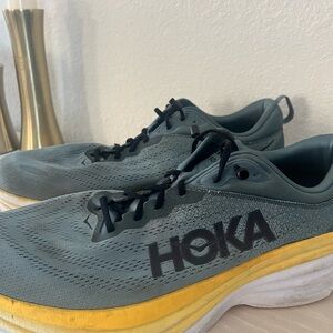 Hoka One One Men's Athletic Shoes - Teal and Yellow